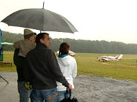 Flugplatzfest im Regen